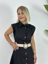 3329 KEMERLİ, KETEN, GÖMLEK ELBİSE