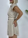 3329 KEMERLİ, KETEN, GÖMLEK ELBİSE