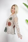 4035 DELİKLİ, FİLE ÖRGÜ MERSERİZE BLUZ