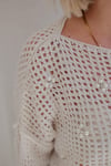 437 İNCİ DETAY AJURLU CROP MERSERİZE