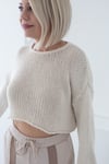439 SELANİK ÖRGÜ CROP TRİKO