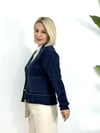 4420 SİMLİ GOLD BİYELİ, CEPLİ, GOLD DÜĞME ANGORA HIRKA