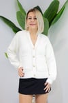 4420 SİMLİ GOLD BİYELİ, CEPLİ, GOLD DÜĞME ANGORA HIRKA