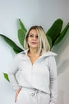 475 MD YANLARI ÇITÇIT DETAY, BOL PAÇA ALT, YAKALI, FERMUARLI KADİFE TAKIM