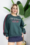 481 GM ÖN VE ARKA BASKILI, OMUZ ŞERİT ŞARDONLU SWEAT