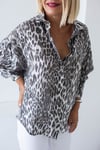 4859 LEOPAR DESEN OVERSİZE GÖMLEK