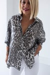 4859 LEOPAR DESEN OVERSİZE GÖMLEK