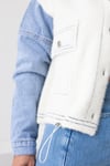 4943 KOLLARI JEAN GARNİ DÜĞME DETAY ANGORA HIRKA