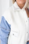 4943 KOLLARI JEAN GARNİ DÜĞME DETAY ANGORA HIRKA