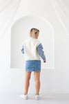 4943 KOLLARI JEAN GARNİ DÜĞME DETAY ANGORA HIRKA