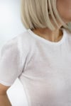 502 KISA KOL, CROP, MERSERİZE BLUZ