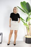 502 KISA KOL, CROP, MERSERİZE BLUZ