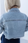 5091 YAKA TROKLU KUŞ GÖZLÜ JEAN CEKET