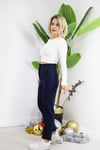 5113 HAVUÇ KESİM FLATOLU BASİC PANTOLON