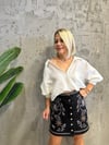 5254 DÜĞMELİ ETNİK DESEN ETEK