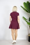 543 ZR POLO YAKA, YARIM PAT, ETEĞİ PİLELİ ELBİSE