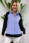 5648 GÖMLEK GARNİ, BROŞLU SWEAT
