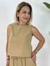 566 MD KOLSUZ BLUZLU, KETEN,  ŞORTLU TAKIM
