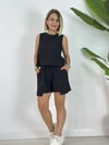 566 MD KOLSUZ BLUZLU, KETEN,  ŞORTLU TAKIM