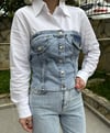 5716 BEDEN JEAN GARNİ GÖMLEK