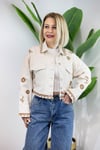 5811 ETNİK NAKIŞ, BEL BOY, GABARDİN CEKET