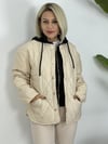 5841 KAPÜŞONLU SWEAT GARNİLİ KAPİTONE MONT