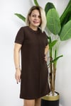 6007 BİSİKLET YAKA, SELANİK KUMAŞ, KISA KOL ELBİSE