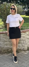 6033 KEMERLİ BEL LASTİK ŞORT ETEK