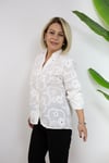 6046 FİSTO VE AJURLU, YUVARLAK YAKA GÖMLEK
