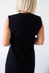 6075 BİSİKLET YAKA KOLSUZ DOUBLE ELBİSE