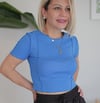6169 PİS DİKİŞ CROP TSHİRT