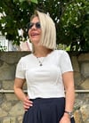 6169 PİS DİKİŞ CROP TSHİRT