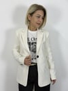 6249 Bel Oturtmalı, Dokulu, Tek Düğme Blazer Ceket