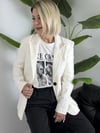 6249 Bel Oturtmalı, Dokulu, Tek Düğme Blazer Ceket