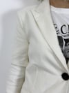 6249 Bel Oturtmalı, Dokulu, Tek Düğme Blazer Ceket