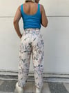 6260 HALAT KEMERLİ DESENLİ BALON PANTOLON