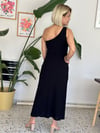 6317 TEK OMUZ ETEĞİ VEREV KETEN ELBİSE