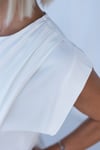 6323 YAKA PİLE DETAY SIRT PENCERE SATEN BLUZ