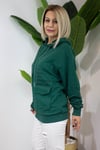 6370 KAPÜŞONLU, KANGURU CEP, BASKILI, 2 İPLİK SWEAT
