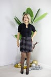 6605 YAKASI BONCUK İŞLİ KISA KOL MİNİ HIRKA