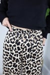 6669 SATEN, BEL LASTİKLİ, LEOPAR PANTOLON