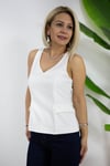 7093 V YAKA, KOLSUZ, BEL OTURTMALI BLUZ