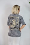 7230 BUNNY BASKILI, YIKAMALI TSHİRT