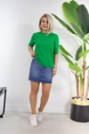 731 BİSİKLET YAKA, ARKA DAMLA DETAY, MERSERİZE BLUZ
