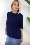 731 BİSİKLET YAKA, ARKA DAMLA DETAY, MERSERİZE BLUZ