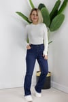 7403 PAÇA PÜSKÜLLÜ MİNİ FLARE JEAN