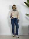 7403 PAÇA PÜSKÜLLÜ MİNİ FLARE JEAN