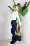 7403 PAÇA PÜSKÜLLÜ MİNİ FLARE JEAN