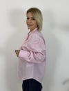 7435 Yaka Kuşaklı, Gizli Patlı, Çizgili, Boyfriend Gömlek