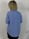 7435 Yaka Kuşaklı, Gizli Patlı, Çizgili, Boyfriend Gömlek